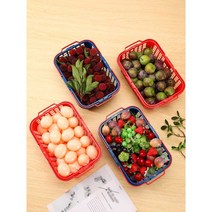 한다라이 플라스틱 과일 따기 휴대용 과일바구니, 7캐티 blue커버100(중공바닥)