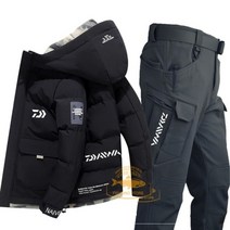 겨울 낚시복 낚시 의류 겨울 남성용 방풍 방수 방한 등산 자켓 + 바지 낚시의류, 2XL(175cm 75kg), 02 A2