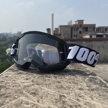 크로스보더 21% 100% 고글 스트라타 코팅 오프로드 오토바이 헬멧 고글, 블랙(투명시트), 하나