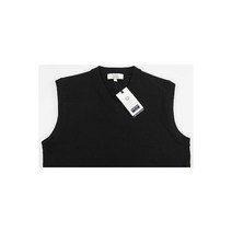[137190][루이까또즈셔츠] 남성 TURNBURY 블랙 메리노 울 스웨터 조끼 XLT THALL NEW NWT BIELLA F45SR740
