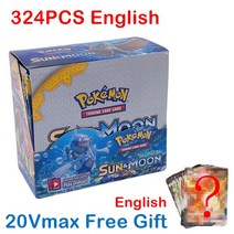 [포켓몬가오레] 포켓몬 TCG XY 진화 봉인 된 빛나는 운명 부스터 상자 영어 프랑스어 스페인어 소장용 트레이딩 카드 게임 장난감, [13] 324 Sun Moon