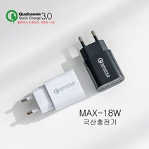 퀄컴퀵차지3.0 에이스큐 급속충전기(국산충전기), 화이트_미포함