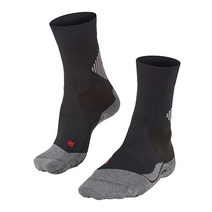 FALKE 유니 성인용 4그립 스태빌라이징 크루 양말 화이트 (화이트 2029) 427552, 5-6, Black (Black 3019)