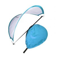 아이 휴대용 접이식 골대 축구 야외 훈련 그물 대화 형 장난감, Light Blue