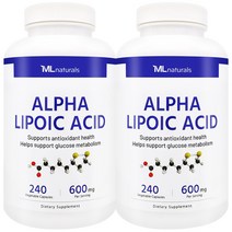 [미국빠른직구] 마이라이프 내추럴스 알파리포산 600 mg 240 야채캡슐 2병, 240정, 2개