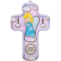기도천사 핑크 캐릭터십자가 (이태리수입) 천주교 성물