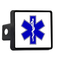 Rogue River Tactical EMT EMS 생명의 별 트레일러 히치 커버 플러그 선물 아이디어 구급대 구급대 구급차