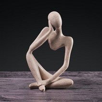 로뎅 오마주 생각하는 고뇌하는 사람 오브제 조각상 집들이 선물, D생각하는 사람