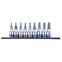 별 비트 소켓 레일 세트 (9PC) 1/4인치