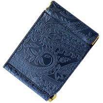 VINCENT CRAFTED 일본제 도치기 가죽 지갑 머니 클립 이중 접는 지갑 컴팩트 지갑 미니 지갑 작은 지갑 레이디스 맨즈 구금 동전 지갑 카드 케이스＜V1 SOUSA 네이비＞