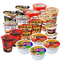 [블루존]농심 소컵라면 9종 18개입 (육개장사발면2   김치사발면2   짜파게티범벅2   신라면2   안성탕면2   오징어짬뽕2   튀김우동2   너구리2   사리곰탕2), 1세트