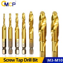 CMCP 메트릭 탭 육각 섕크 HSS4341 6542 M3-M12 나사 결합 드릴 머신 핸드 툴, [11] 7pcs