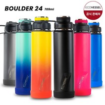에코베슬 볼더24 709ml 대용량 친환경 스텐 텀블러 3중단열 보온보냉병 거름망 보틀, 블랙쉐도우-BS