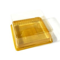 화과자케이스(낮은정사각-대)골드 / 8.4x8.4x4cm 10개 // 화과자포장 떡포장 양갱포장, 1개