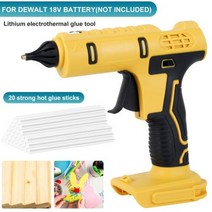 포장기계 20 개 접착제 스틱 및 절연 구리 노즐 포함 무선 핫멜트 기계 풀 사이즈 핫 도, Orange+CN