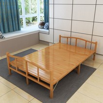대나무 평상 접이식 이동식 대나무침대 베란다 옥상 야외 테이블 대청마루, 폭120x197CM(짙은 갈색 와이드