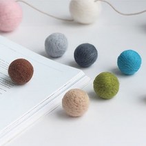 트리 가랜드 재료 양모 컬러 펠트볼 중 (8color), 브라운