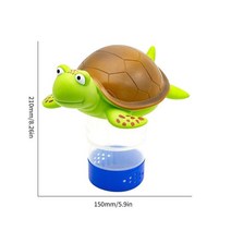 수영장청소기 플로팅 수영장 화학 플로터 염소 브롬민 정제 디스펜서 소독 스파 온수 욕조 용품, 01 Turtle