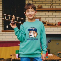 [포인터웍스JD]남아 여아 루즈핏 맨투맨티셔츠 선물(ISF31TM04G_GN)초등 헤지스키즈