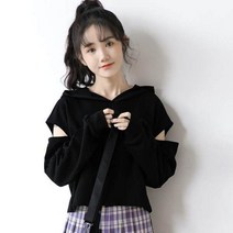 여성 오프 숄더티 어깨 트임 오픈 아이돌 바디프로필 티셔츠