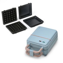 와플메이커 2in1 와플팬 와플만들기 크로플 샌드위치 파니니, 스카이블루