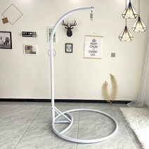 샌드백스탠드 홀더 브래킷 펀칭백 다기능 지지대 행거, 싱글 구부러진 극 화이트