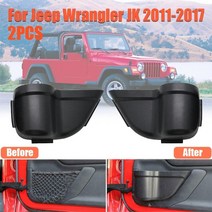 jeep 지프 호환 2pcs 자동차 앞문 보관 상자 그물 홀 도어 포켓 랭글러 jk 2011-2017 자동차 액세서리에 대 한 자동차 인테리어 액세서리, 검은색