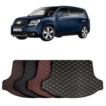 쉐보레 올란도 (7인승/일체형) 맞춤 가죽 에디션 트렁크매트+뒷열 등받이커버 풀세트 차박 캠핑, 브라운
