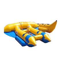 바나나 보트 수상 레저 공장 직접 물 모델 비행 물고기 공원 놀이 서핑 장비 풍선, 3tubes for 9 people