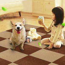 애견 미끄럼방지매트 강아지 안전바닥매트 애완견 반려견 층간소음방지 발판패드, 브라운