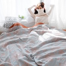 목화솜이불 목화솜요 북유럽 스타일 4 겹 코튼 거즈 타월 소파 담요 낮잠 여행 에어컨 침대 시트 편안한