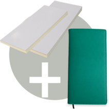 SANTA 버팔로PU 포켓 미니수첩 [48절]본품1개+속지2개, 회색, 노트식, 노트식(1개)+일주일식(1개)