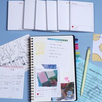 한장씩 떼어쓰는 스케줄 떡메모지 공시생 떡메 데일리 체크리스트 주간 월력 플레너, 모눈