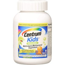 CENTRUM 센트럼 키즈 츄어블 어린이 종합비타민 멀티비타민 80정
