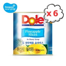 동원 Dole 파인애플 439g 원터치 6개, 단품