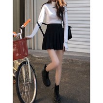 여성 주름 히든 밴딩 테니스 미듐 롱 스커트 치마 골프웨어