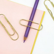 클래식 사무용 펜 꽂이 클립 골드 종이 노트 고정집게