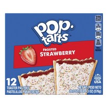 켈로그 팝 타르트 토스터 패이스트리 프로스트, 스트로베리 (Strawberry), 1개, 576g