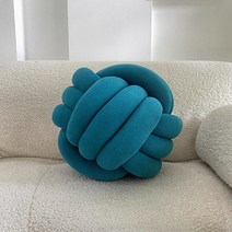 꽈배기쿠션 범퍼 매듭 Nordic Knotted By Hand Pillow Sofa B, 01 the diameter of 28cm, 05 blue