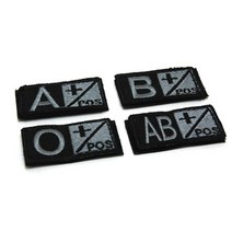 콘도르 혈액형패치 블랙 택티컬 아웃도어, AB형