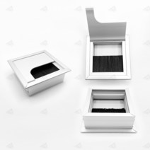 스퀘어 매립 배선홀 사각 알루미늄 홀캡 책상 전선 정리 전선캡 케이블 구멍 마감캡 가구 부속품 마개 테이블 커버 타공 홀 덮개 파이프 막부싱 네모 책상캡 실버 80 X 80mm