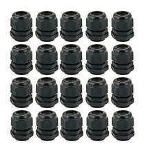 10pcs 케이블그랜드 20 개/대 20mm 나일론 케이블 글 랜드 압축 잠금 너트 와셔 IP68 방수 고정 커, 한개옵션0