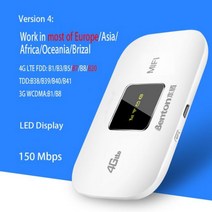 벤톤 잠금 해제 3G/4G Lte Mifi 휴대용 미니 핫스팟 대형 무선 포켓 와이파이 라우터 Sim 카드 슬롯 네트워크 어댑터 리피터, CHINA_2050mAh | orange