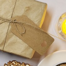 무지행택 크라프트 종이택 상품 태그 가게 라벨 선물 포장용 텍 제품 가격택 크래프트 옷테그 행잉 안내택