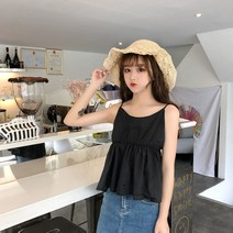 블라우스 나시 프릴나시 도리 끈나시블라우스