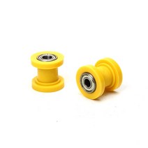 오토바이 체인 텐셔너 휠 가이드 드라이브 롤러 풀리 8 10mm ATV Motocross Pit Dirt Bike Mini Moto Enduro 액세서리, 02 yellow-8mm, 02 yellow-8mm