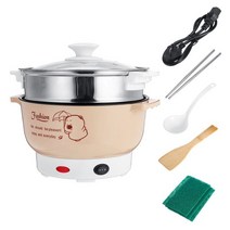 미니 밥솥 220V1000W 멀티 전기 조리기 싱글 더블 레이어 붙지 않는 팬, [01] Khaki-2 layer, [01] 26CM