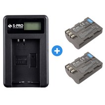 무료 니콘 EN-EL3e LCD 호환충전기+배터리2개 D300S