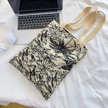 블루데이 여성 데일리 가방 가벼운 장바구니 심플 에코백 패턴 숄더백