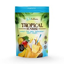 Yumtrition 식사 대체 쉐이크 단백질 파우더 건강 음료 보충제. 잔디 먹이 유청. 저탄수화물 영양 스무디 건강한 식단에 이상적입니다. 글루텐 프리. 여성 및 남성용. 카리브, 열렬한, 15인분 (1팩)